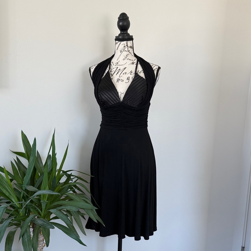 Elegant Black Halter Dress
